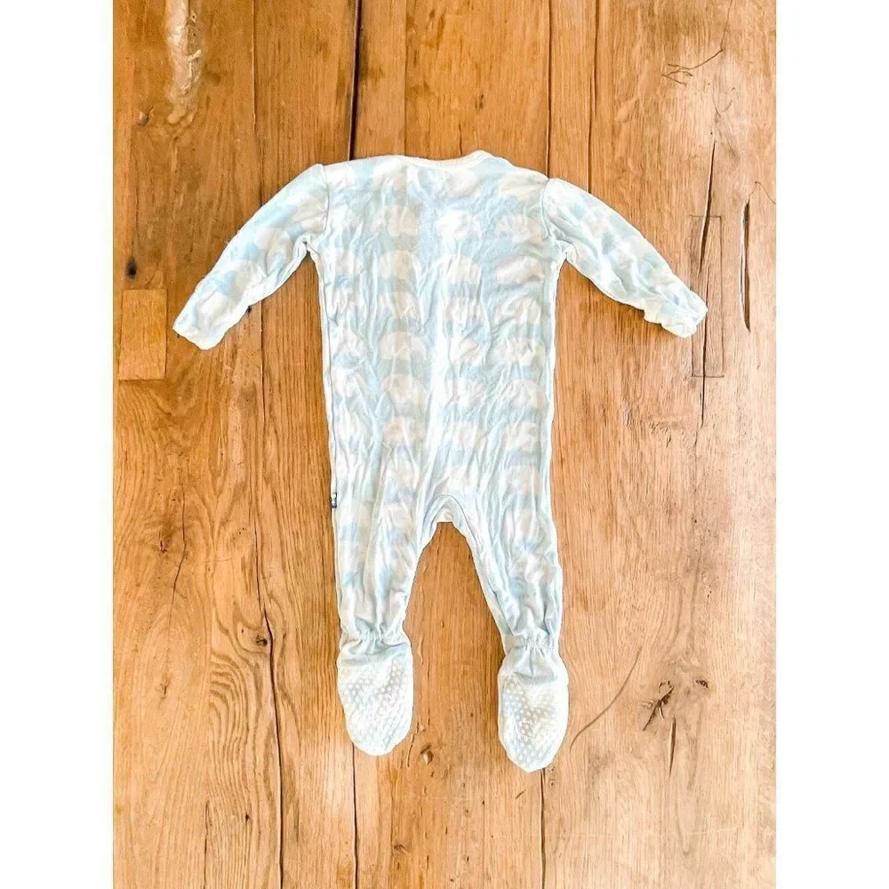 Kickee Pants Elephant Snap Footie Size 0-3M
